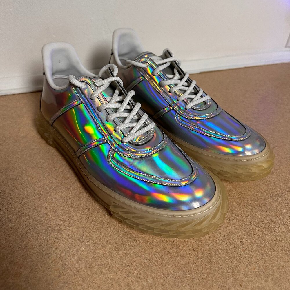 Giuseppe Zanotti Women's Blabber Jellyfish Iridescent Leather Sneakers W 8.5